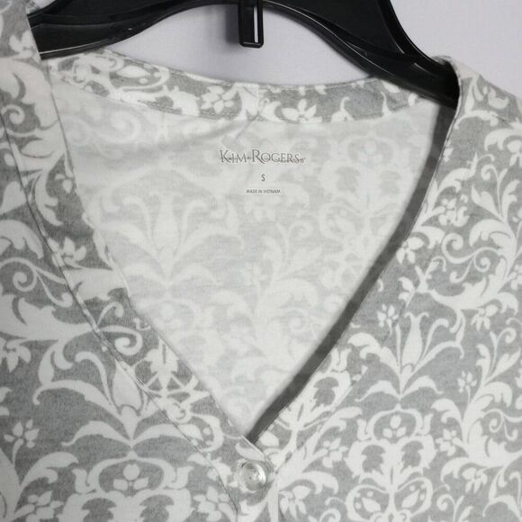 Kim Rogers Jersey Knit Cotton Cardigan Jacket Lghtwght V Neck Paisley NWOT Smll - Picture 3 of 6